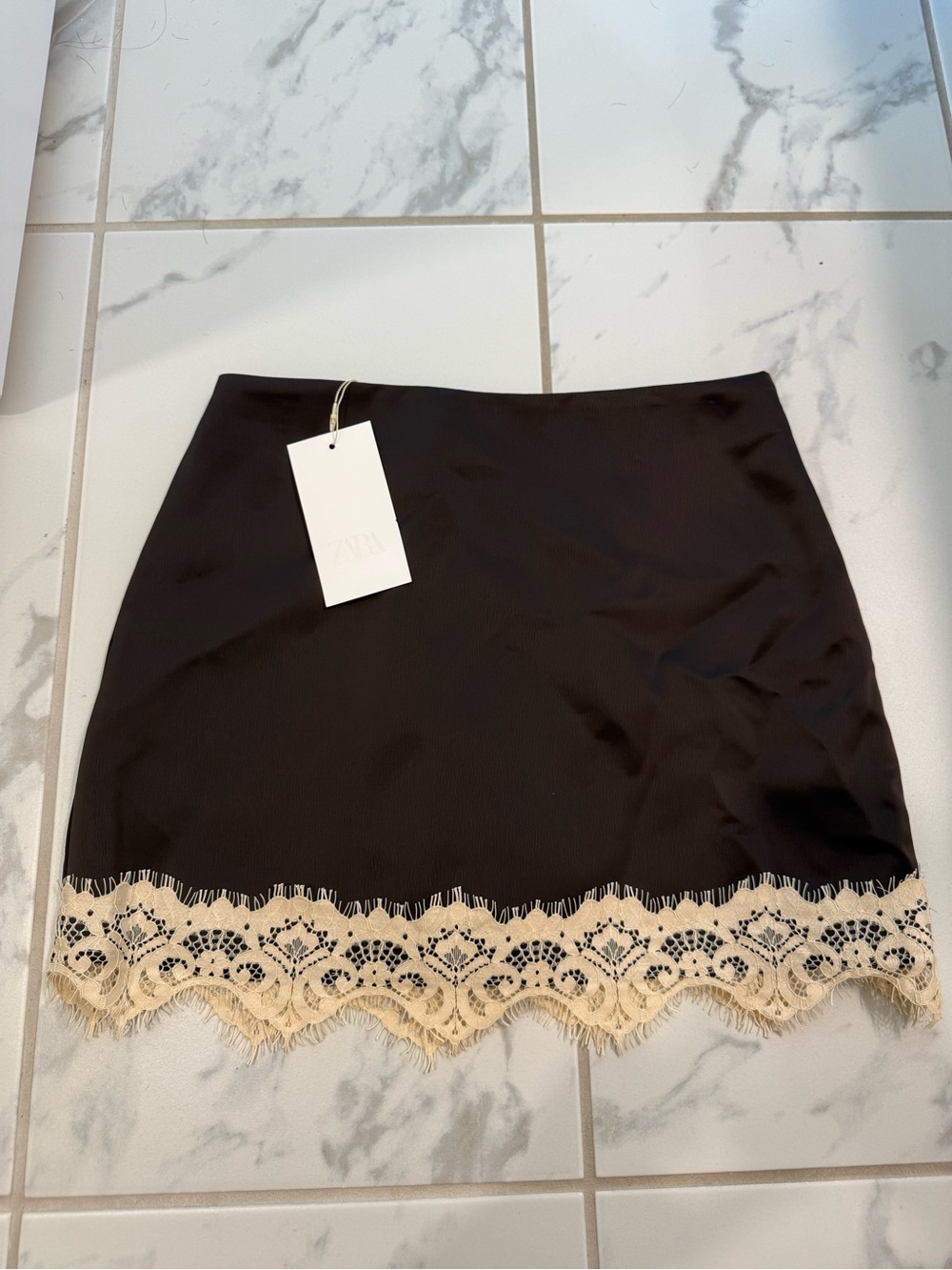 Zara Lace Hem Skort